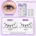 Fishtail individual lashes SY917-B Barbie Devil style with 7-14mm gradient length - Barbie Big Devil (5 Pairs) SY917-B