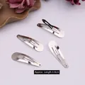 Lot de 4 pinces à cheveux argentées de 4,8 cm pour accessoires de coiffure et DIY - Argent Goutte d'Eau 5cm