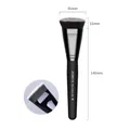 Flat Foundation Brush 866 in black and silver with 35mm wide gradient bristles - 866 Flat Contour Foundation Brush
