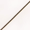 Close-up of gold chain bracelet with single row of square black zircon claw setting - Black Zircon - Gold