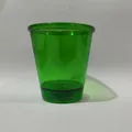 Translucent green shot glass on a beaded chain for Bride to Be parties and festive events - Transparent Green LED Glow Cup (No Hole)