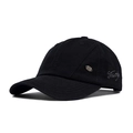 Gorra de béisbol de algodón negro con placa de logo metálica y bordado de Freestyle - Negro