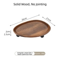 Irregular walnut wood jewelry tray with black ball feet and natural grain patterns - Irregular Large With Black Ball Feet