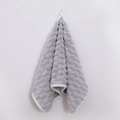 Grey pineapple grid microfiber towel with white wavy edges and hanging loop - 35x75cm Towel / Gray