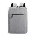 Waterproof 15.6 inch laptop backpack in light grey marl texture for business and commuting - Gray (Without USB)
