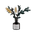 Detail of 50ml glass bottle with reed diffusers, bunny tail grass and eucalyptus leaves - Jasmine Tea