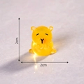 Miniature 2cm yellow luminous Capybara resin figure with a transparent cartoon finish - Luminous Yellow-Envy