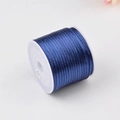 Rocchetto di cordino di seta coreana blu navy n. 5 da 1,5 mm per gioielli fai da te - Blu scuro