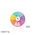 Rainbow wheel social battery enamel pin with adjustable daisy mood and rotating dial - Color Decision Badge (X00421)