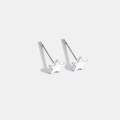 Minimalist S925 sterling silver stud earrings featuring a polished star shape design - Star Studs (S925 Silver)