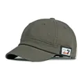 Short brim army green baseball cap featuring a side patch with orange question mark detail - Army Green / Adjustable