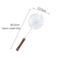 Schuimspaan van 304 roestvrij staal met houtnerf handvat, diameter van 13,5 cm - 13,5 cm (14#)