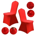 Universal red elastic chair cover for wedding events and hotels with high stretch fabric - M / Standard Type / Red