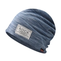 Gorro de punto azul jaspeado con parche ROCK y etiqueta SPORT roja sobre blanco - Ajustable / Azul Jaspeado (Modelo Ultra Suave Cuatro Estaciones)