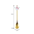 Golden stainless steel spoon with a cute white and red snowman handle for Christmas - 410 Gold Spoon - Snowman