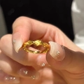 Vergoldeter gedrehter Ring im französischen Retro-Stil mit elegantem Wellenmuster - Verdrehter Offener Stil / Gold (Echtgold Vergoldet)