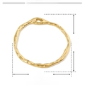 Ciondolo a ventaglio martellato in acciaio inossidabile oro 21x19mm per gioielli DIY - YE195-Connettore Irregolare Oro
