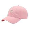 Pink baseball cap with chenille R patch made of premium cotton twill material - Adult Adjustable / Pink