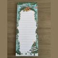 Bloc-notes magnétique de Noël avec bonhomme de neige et lignes pour vos listes - Bonhomme de neige / 23*9