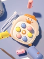 Beige duck handheld whack-a-mole game with colorful buttons and wrist strap - Duck / Beige