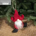 Gnomo di Natale nordico in peluche con cappello rosso e corpo a quadri verdi - Gnomo di Natale Cappello Rosso (Senza Campanello)