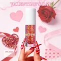 Glitter gel variant #ZL1527 with gold and orange sparkles for Valentine's Day makeup - Full Sweetness #ZL1527