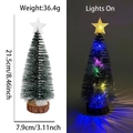 Mini sapin de Noël LED avec aiguilles enneigées et lumières colorées, hauteur 21,5cm - Sapin de Noël avec étoile / Sapin de Noël 22CM avec lumières colorées