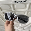 Silver metallic wraparound sport sunglasses with dark lenses for outdoor cycling - Silver Non-polarized