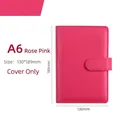 A6 Macaron notebook binder cover in rose red faux leather with buckle closure - A6 Casing / A6-rose Red (single Shell)