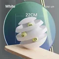 Three-layer 22cm white cat track toy with rotating light green interactive balls - Standard Type / Pale Grey