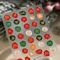 3D-reliëf kerstnagelstickers TS-4208 met rode en groene lakzegel ontwerpen voor nagels - TS-4208 Kerst Zegel Reliëf
