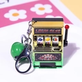 Miniature golden and green slot machine keychain with a lucky bell and lobster clasp - Golden Green + Lobster-shaped Green Bell / 1000 Minimum Order