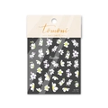 Stickers nail art 5D camélias blancs en relief avec feuilles sur l'emballage - Style Relief Camelia (to1767)