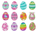 Set pegatinas pintura de diamante de Pascua con 12 diseños únicos de huevos de colores - Pegatinas de huevos creativos de 12 piezas
