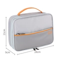 Gray digital electronics organizer bag with orange handle and GREAT logo, 28x21x9 cm - Three Layers Grey