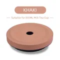 Khaki matte replacement lid with straw hole for 830ml stainless steel bubble tea cup - Fits 830ML Cups / Khaki
