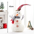 Pupazzo di neve in peluche con cappello scozzese rosso e indicazione altezza 45cm - Pupazzo di neve piccolo con cappello di Natale alto