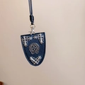 Schwarzes Lederhalsband mit magnetischem Kreuz-Brillenhalter für Damen - Magnetischer Kreuzstil / Halskette-Schwarz-Silber