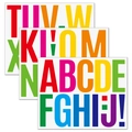 Detail of colorful 3-inch waterproof large letter stickers and punctuation for car mailboxes - Colorful Letters A-Z/3 Sheets Set