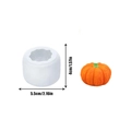 3D pumpkin silicone mold in white for handmade DIY soap and candles, 5.5cm wide - Small 3D Pumpkin / White