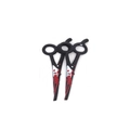 Macro shot of acrylic black scissors pendants with realistic red blood splatters detail - Style 21 (49*22mm)