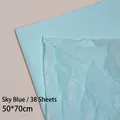 Sky blue pearlescent tissue paper 38 sheets 50x70cm for gift and flower wrapping - Authentic Sky Blue Print 50*70 Cm / 38 Prints; Better Wholesale Price For Whole Boxes.