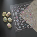 Adesivi per unghie 5D in rilievo con motivi mandala floreali e decorazioni boho - Totem Bohemien con Fiori Mandala(CO-140)