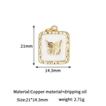 Details eines goldenen Schmetterlingsanhängers mit Größen- und Materialangaben - 14K Gold/Schmetterling/Weiß