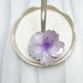 Elegant purple rose flower hair claw clip in translucent resin with glossy finish - Purple (Rolled Flower)