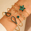 Gold - Green Floral Style