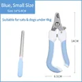 Blue stainless steel pet nail clippers and file set for small cats and dogs - Small Set (With File) / Sky Blue