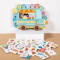Blue bus educational busy book for kids learning numbers 0-9 and counting cards - New Style 4-Number Sorting