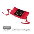 Elegante rote Schmuckschatulle mit Schleife für Armbänder, 8x8x4.5cm, hochwertiges Leder - Verwenden Sie Den Parameter Ai_info / Armband- und Halskettenbox (Chinesischer Stil Serie) / Einheitsgröße / Rot
