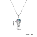 Collana con ciondolo ragazzo e zirconi colorati in argento sterling lucido - Ragazzo in Zirconia Colorata Argento (8767)